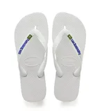 Havaianas Unisex Kinder Brasil Logo (Mini Me) Zehentrenner, Weiß, 23/24 EU