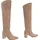 Ital-Design Overknees Damen Hellbraun 36
