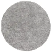 Pergamon Hochflor Langflor Teppich Aloha Grau, 200cm Rund,