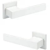 HEXIM - Designer Türgarnitur, Zimmer Türgriff wc / Bad Aluminium matt in 4 Farben - Ricardo Borelli Serie: weiß matt, Türgriffe Q06