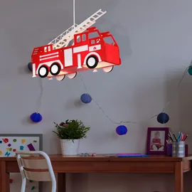 GLOBO RGB LED Kinder Feuerwehr Auto Hänge Pendel Decken Lampe Leuchte Farbwechsler Fernbedienung DIMMBAR Beleuchtung