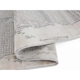 Mozato Novel Vintage-Teppich Pera, Creme, Grau, Textil, Abstraktes, rechteckig, 160x230 cm, Teppiche & Böden, Teppiche, Vintage-Teppiche