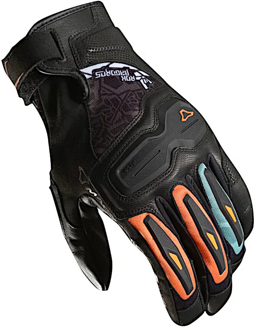 Macna Haros Rok Bagoros Motorfiets handschoenen, zwart-oranje, 4XL