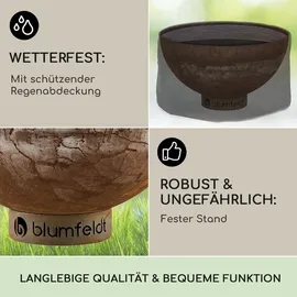 Blumfeldt Feuerschale Savage Ø 60,5 cm Braun