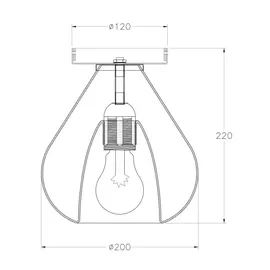 Fabas Luce Deckenleuchte 1xE27 3481-61-126 Grau/Lila/Transparent