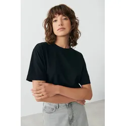 Gina Tricot - Basic tee - Tops und shirts - Schwarz - XXL - Dame - Schwarz - XXL
