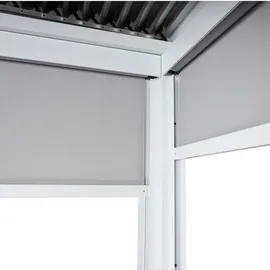 Mendler Seitenwand für Pergola HWC-L41 3 Stück 3 x 3 m Weiß