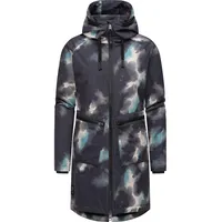 Ragwear Damen, Wintermantel Warmer Parka mit Teddyfell wasserdicht und atmungsaktiv Holstic Print YOUMODO Black Gr. M - M