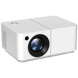 XGODY X2 LCD-Beamer (9000:1, 1280 x 720 px, Mini-Beamer (9000 Lumen mit Stativ und 84-Zoll-Projektionswand) weiß