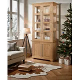 Home Affaire Vitrine HOME AFFAIRE "Meliss", beige (natur), B:94cm H:210cm T:39cm, Massivholz, Schränke, Vitrine, aus massiver Kiefer, FSC zertifiziert, Breite 94 cm