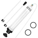 QOUBNIC Ölabsaugspritze, 500ML Ölspritze Handpumpe mit 2 Schlauch EIN Paar 1M Verlängerungsrohr Ersatzgummiringe Ölabsaugpistole Absaugpumpe Ölabsaugpumpe für Motor Auto Getriebe Hinterachsöl