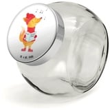 Mr. & Mrs. Panda Vorratsglas XL 2000ml Fuchs Sänger - Weiß - Geschenk, Küchenbehälter, Glasbälter, Premium Glas, (1-tlg) weiß