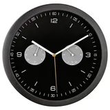 MEBUS 52825 Funk Wanduhr 260mm x 42mm Schwarz