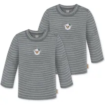 normani Outdoor Sports Normani, Outdoor Sports 2er Pack Baby Merino Longsleeve Taupo in Grau, 92, 86