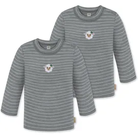 normani Outdoor Sports Normani, Outdoor Sports 2er Pack Baby Merino Longsleeve Taupo in Grau, 92, 86