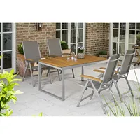 Merxx Garten-Essgruppe »Naxos«, 4 Sitzplätze, Aluminium - grau