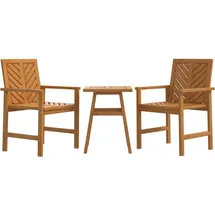 vidaXL Garten-Lounge-Set 3-tlg. Massivholz Akazie braun