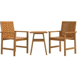 vidaXL Garten-Lounge-Set 3-tlg. Massivholz Akazie braun