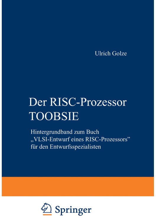 Der Risc-Prozessor Toobsie - Ulrich Golze, Kartoniert (TB)