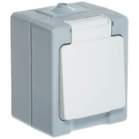 Kopp Schuko-Steckdose Aufputz grau 1 St.