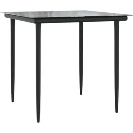vidaXL 3-tlg. Bistro-Set mit Kissen Schwarz Poly Rattan