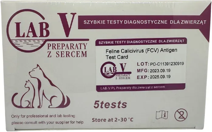 Lab-V Calicivirus, Atemwegserkrankung FCV Af Schnelltest für Katzen (Rabatt für Stammkunden 3%)