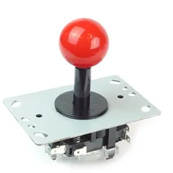 Arcade Joystick, 8 Wege, 65,3mm Höhe, rot