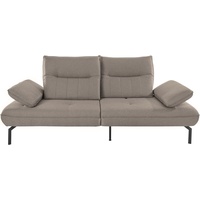 Big-Sofa INOSIGN "Marino" Sofas Gr. B/H/T: 226 cm x 96 cm x 107 cm, Struktur fein, Mit Armfunktion und Rückenfunktion, grau (stone) XXL Sofas
