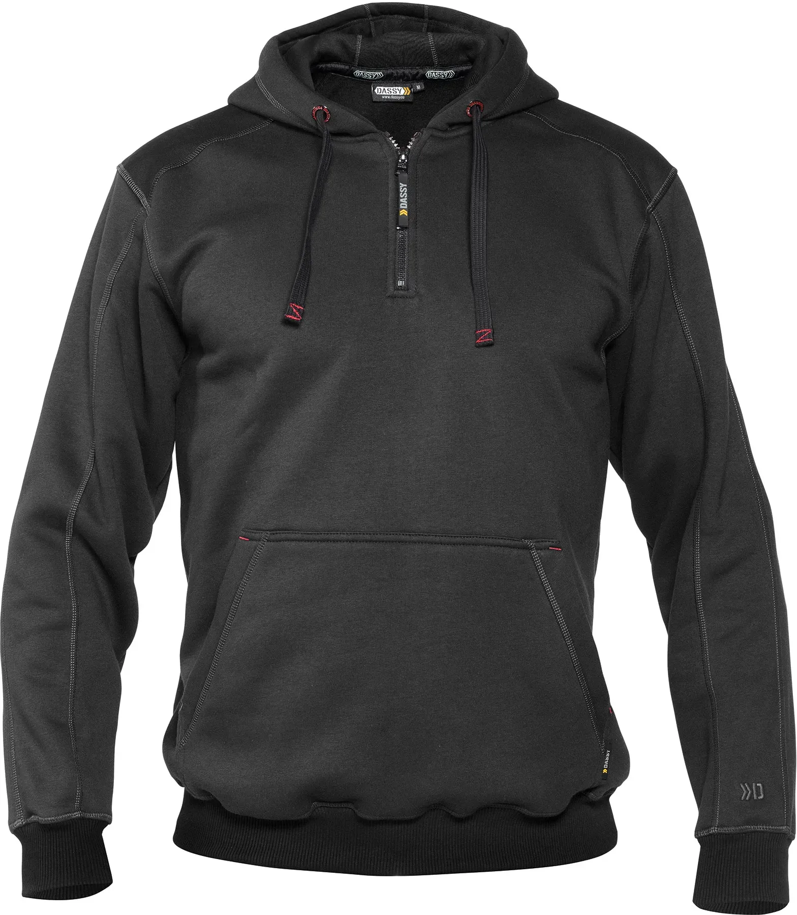DASSY® Indy Kapuzensweatshirt verstärkt mit canvas - anthrazitgrau/schwarz - 3XL