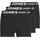 Jack & Jones Junior "SENSE TRUNKS 3-PACK NOOS", Jungen, Gr. 176, 3 Stk., schwarz (schwarz detail:schwarz wasitband with weiß logo), Jersey, Obermaterial: 95% Baumwolle, 5% Elasthan, unifarben, eng, Unterhosen