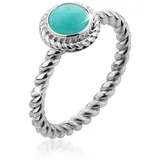 Nenalina Nenalina Ring Howlith Geburtsstein Dezember Boho 925 Silber Ringe Damen