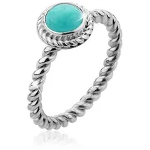 Nenalina Nenalina Ring Howlith Geburtsstein Dezember Boho 925 Silber Ringe Damen
