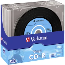 Verbatim, CD-R 80min 52X VINYL SURFACE, 10 Stück