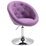 Svita Havanna Cocktail-Sessel Lounge Clubsessel Drehsessel Retro Barhocker Stoff Lila