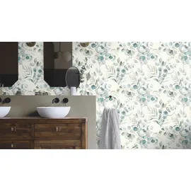 Rasch Textil Rasch Kids World Vliestapete 300215 Tapete Botanical Dschungel 53 x 1005 Cm Rasch Blätter (Petrol hell, Floral, 0,53 m)