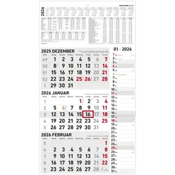 ZETTLER 3-Monatskalender Kombiplaner 33x58,8cm 2026