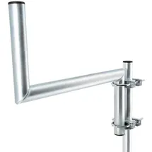 PremiumX Z-Ausleger 50cm Ø 48mm Stahl mit Schellen Antennen-Mast Ausleger Z-Form SAT-Spiegel Halterung für Satellitenschüssel