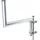 PremiumX Z-Ausleger 50cm Ø 48mm Stahl mit Schellen Antennen-Mast Ausleger Z-Form SAT-Spiegel Halterung für Satellitenschüssel