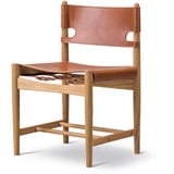 The Spanish Dining Chair, eiche geölt / leder cognac