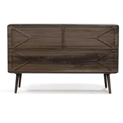 Esszimmersideboard aus Nussbaum Massivholz Retrostil