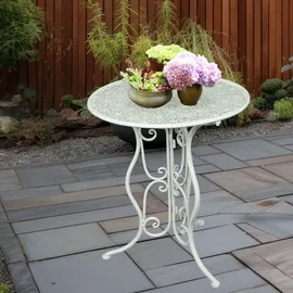 Garden Pleasure Lascar Gartentisch Ø 60 x 70 cm Weiß