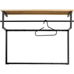 Garderobenleiste SPINDER DESIGN, schwarz, B:100cm H:76cm T:34cm, Metall, Garderobenhalter, Metall, Breite 100 cm, Familien-Garderobe, 11 Haken