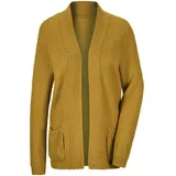 GOLDNER Offener Cardigan mit Taschen honig 24