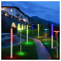 ETC Shop 8er Set RGB LED Solarleuchten mit Farbwechsel für den Garten