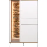 Mäusbacher Highboard 101 x 160 x 42 cm ice weiß supermatt / Asteiche