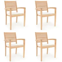 Garland® Sitzkissen Toscana 4er-Set Weiß 60x60x7cm