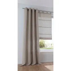 Vorhang KUTTI "Metis Leinen" Gr. 4, beige (natur), B:140cm H:245cm, Leinen, Gardinen, blickdicht, natürliche Leinen-Gardine, einfarbig, pflegeleicht, Basic
