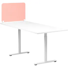 Beliani Schreibtischtrennwand SPLIT 72 x 50 cm Pfirsichrosa