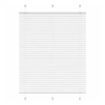 vidaXL Plissee Weiß 110x100 cm Stoffbreite 109,4 cm Polyester