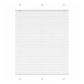 vidaXL Plissee Weiß 110x100 cm Stoffbreite 109,4 cm Polyester